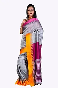 Sushrita Boutique Womens Floral Solid Woven Handloom Saree (Temple_4)-thumb1