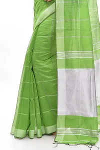 Sushrita Boutique Womens Checkered Zari Jacquard Handloom Saree (Jori-check-1)-thumb2