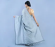 Women's Khadi Cotton Saree (Cotsar_13_Grey)-thumb1