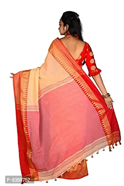 Sushrita Boutique Womens Striped Solid Woven Handloom Saree (Bhumri 146)-thumb3