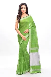 Sushrita Boutique Womens Checkered Zari Jacquard Handloom Saree (Jori-check-1)-thumb1