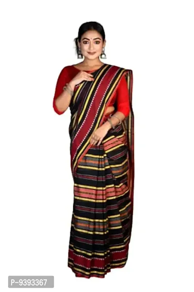 Sushrita Boutique Womens Traditional Prints Solid Woven Handloom Saree (Dhaniakhali-82)