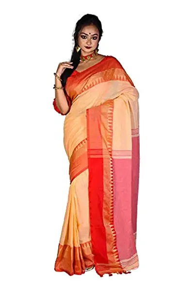 Sushrita Boutique Womens Striped Solid Woven Handloom Saree (Bhumri 146)