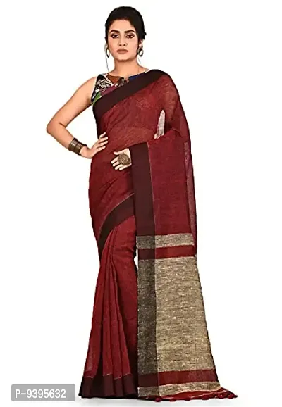 Sushrita Boutique Womens Traditional Prints Solid Woven Handloom Saree (Katia_sbva83)