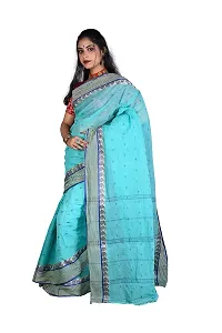 Sushrita Boutique Womens Traditional Prints Solid Tangail Handloom Saree (Kolka Par- 10)-thumb1