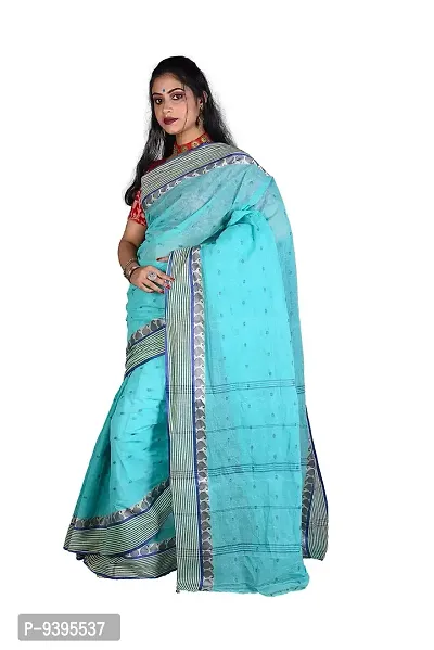 Sushrita Boutique Womens Traditional Prints Solid Tangail Handloom Saree (Kolka Par- 10)-thumb2