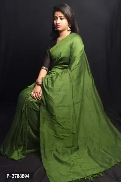 Stylish Cotton khadi Woven Saree With Blouse Piece-thumb0