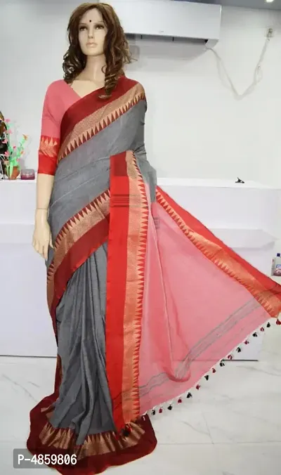 Latest Attractive Cotton Saree with Blouse piece