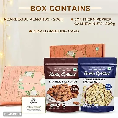 Nutty Gritties Signature Diwali Special Flavoured Dry Fruits Gift Box- 400 Grams-thumb2