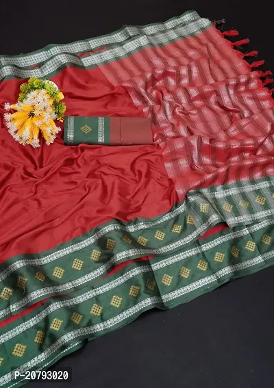 Beautiful Cotton Silk Saree With Blouse Piece