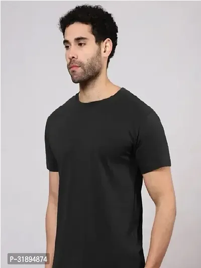 Reliable Multicoloured Polyester Solid Round Neck Short Sleeves Tees For Men Pack of 1-thumb0