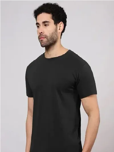 Stylish Polycotton Solid Tees For Men