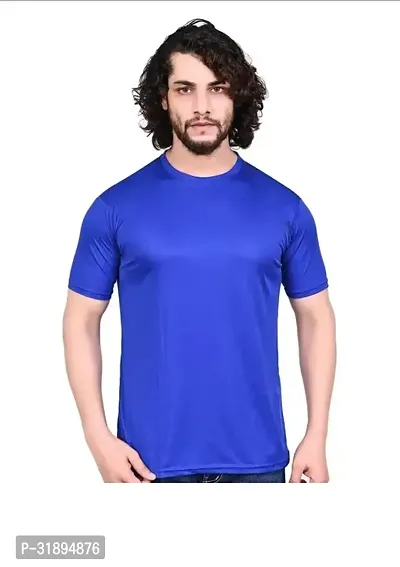 Reliable Multicoloured Polyester Solid Round Neck Short Sleeves Tees For Men Pack of 1-thumb0