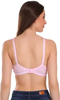 Stylish Pink Cotton Blend Solid Bras For Women-thumb3