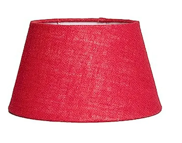 MMalik Lamp Shades Cotton Fabric Modern Design 12inch Inches  Burlap Crafts Table And Floor Lamps Only Shades Without Lamp Red 12inchx11inchx8inch RED