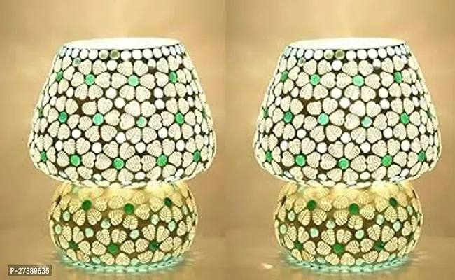 Mosaic Glass Lamp For Home,Office,Festival Home Decoration Bulb Not Included Pack Of 2