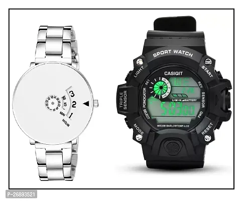 Paidu Meter Dial New Designed Watch Digital Watch - For Men Digital  Army ( Combo 2)-thumb0