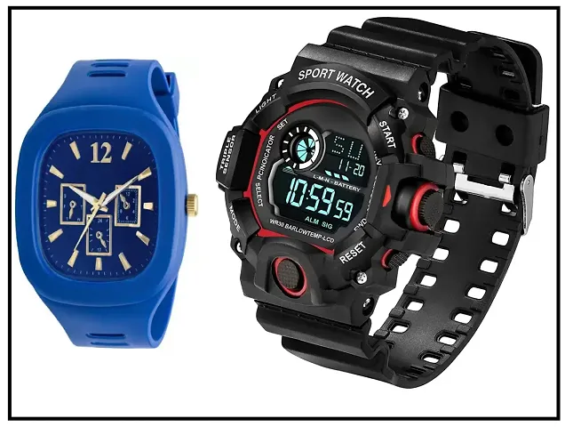 Classy Analog Digital Watches for Men, Pack of 2