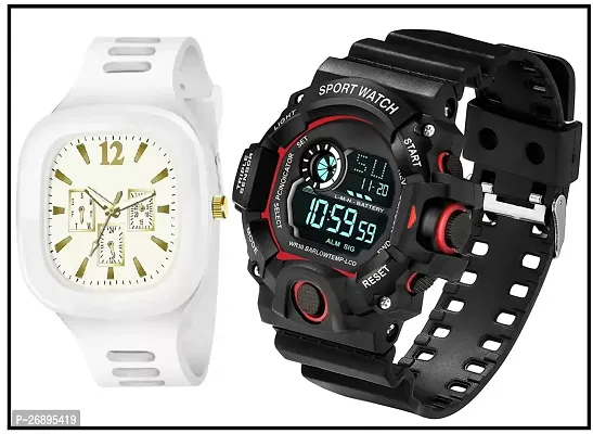 Classy Analog  Digital Watches for Men, Pack of 2