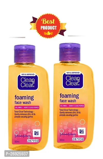 Clean  Clear Foaming Face Wash  Careveda Anti-Acne face wash Pack of 2-thumb0