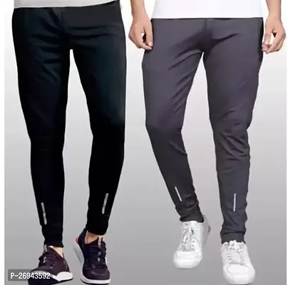 Classic Cotton Solid Track Pants for Men  Pack of 2