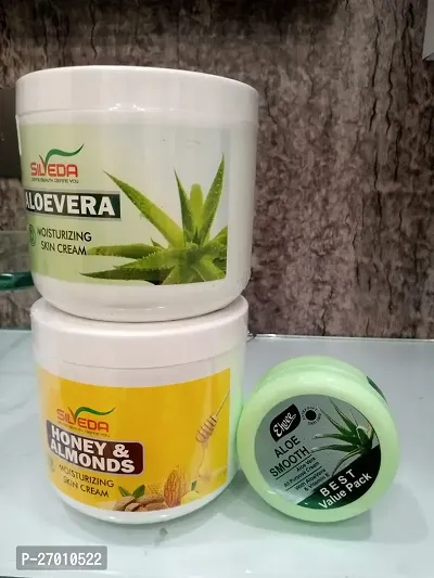 Aloe Vera 800 ml  Honey 800 Ml Vitamine-E 100 gm Moisturizing Cream Free
