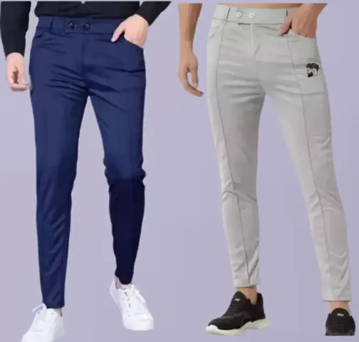 Hot Selling Cotton Blend Regular Track Pants For Men 