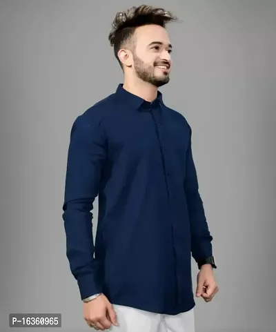 Cotton plain casual shirts for men-thumb0