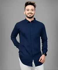 Cotton plain casual shirts for men-thumb3