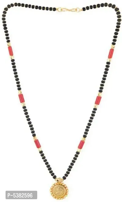 Gold Brass Laxmi Coin Mangalsutra19 Inch