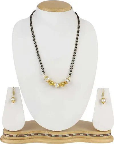 Shimmering Design Gold Plated Pearl Jewellery Sets