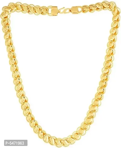 Stylish Gold Plated Brass Chain 19Inch-thumb0