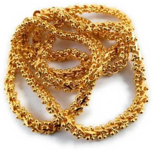 Elegant Statement Sporty Bollywood Style Gold-plated Antic chain Gold-plated Plated Brass Chain 18 inch