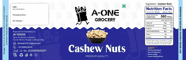 A-One Grocery Cashew Nuts, 250 G-thumb3