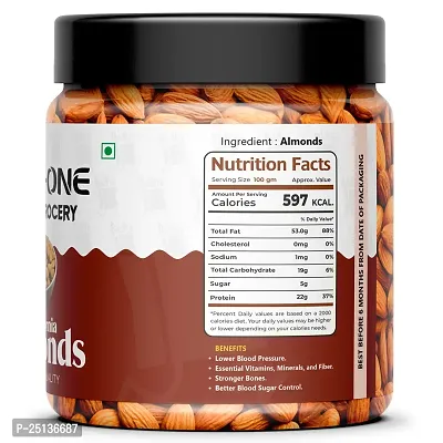 A-One Grocery California Almonds Dry Fruits, 250 G-thumb3