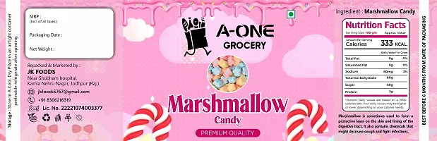 A-ONE GROCERY Marshmallows 100% Vegan - Assorted Fruit Flavours 80 Pieces-thumb3