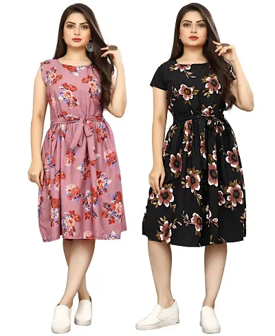 Stylish A-Line Dress For Women Pack Of 2