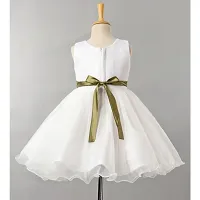 WILD EMPIRE  Girls Midi/Knee Length Party Dress  (White, Sleeveless) 2 Pcs Combo Set-thumb2