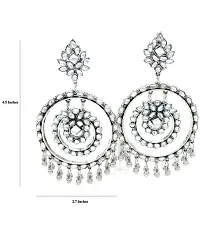 PUJVI Fashions Antique Oxidised Mirror Earrings for girls and women. [Oxidised Mirror Earrings]-thumb2