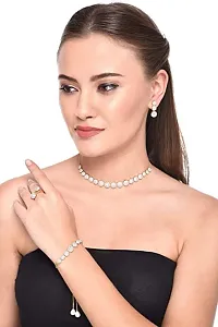 PUJVI 22K Necklace Set Earring with Ring or Bracelet-thumb4