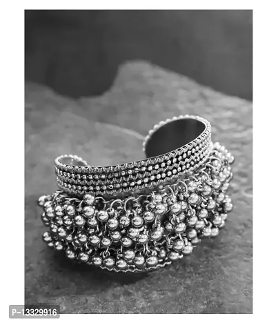 PUJVI fashions Oxidised Ghungroo Bracelet for womens and girls [Oxidised Ghungroo Bracelet]-thumb5