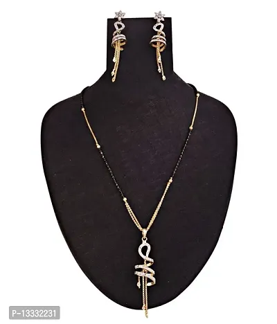 PUJVI Fashions Amercian Diamond Spring Mangalsutra set for womens [Spring Mangalsutra]-thumb4