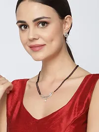 PUJVI FASHIO NS Reprsent Full AD Half round mangalsutra set for Womens (Latkan half round1)-thumb2