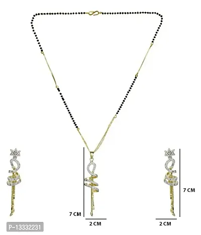 PUJVI Fashions Amercian Diamond Spring Mangalsutra set for womens [Spring Mangalsutra]-thumb2