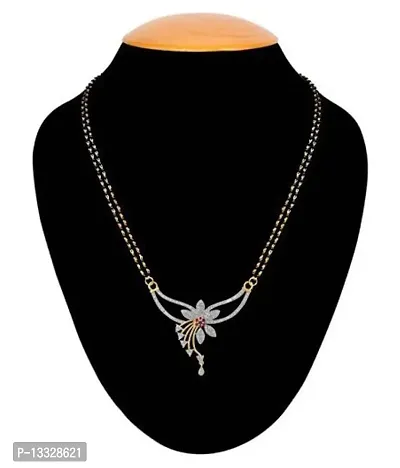 PUJVI Fashions Women Pride AD Flower Mangalsutra set for womens [Jharkhand Mangalsutra]-thumb3