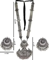 PUJVI Alloy Silver Contemporary/Fashion Necklaces Set Long Haram-thumb1