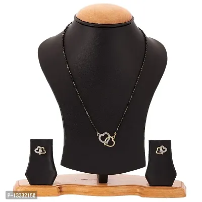 PUJVI Silver Gold Heart Mangalsutra.-thumb5