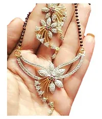 PUJVI Fashions Women Pride AD Flower Mangalsutra set for womens [Jharkhand Mangalsutra]-thumb1