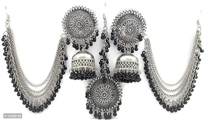 Black Bahubali Earring-thumb0