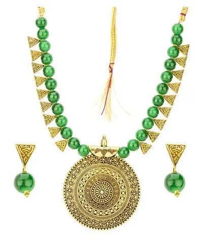 Attractive Brass Beads Jewellery Set